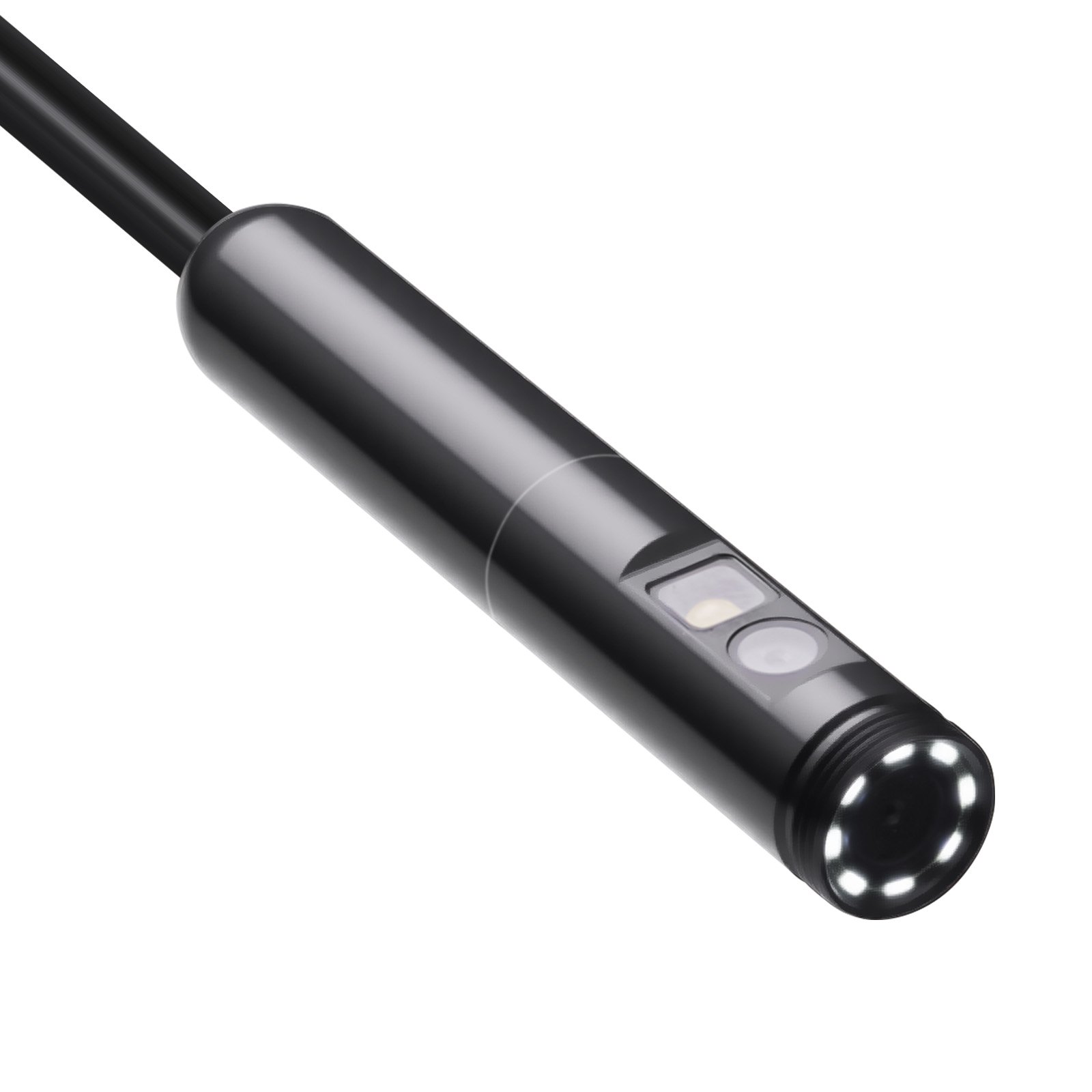 Kamera endoskopowa VEVOR z oświetleniem, endoskop z dwoma obiektywami na Androida i iOS, kamera inspekcyjna HD 1920P z 8+1 diodami LED, 2-krotny zoom, kabel typu Snake 3 m, wodoodporna kamera IP67 do samochodu, do instalacji wodno-kanalizacyjnych