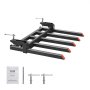 VEVOR pallet fork with 48" bucket, 1200 kg load capacity, clamping device for pallet fork bucket attachments for collecting fallen branches, debris or garden waste