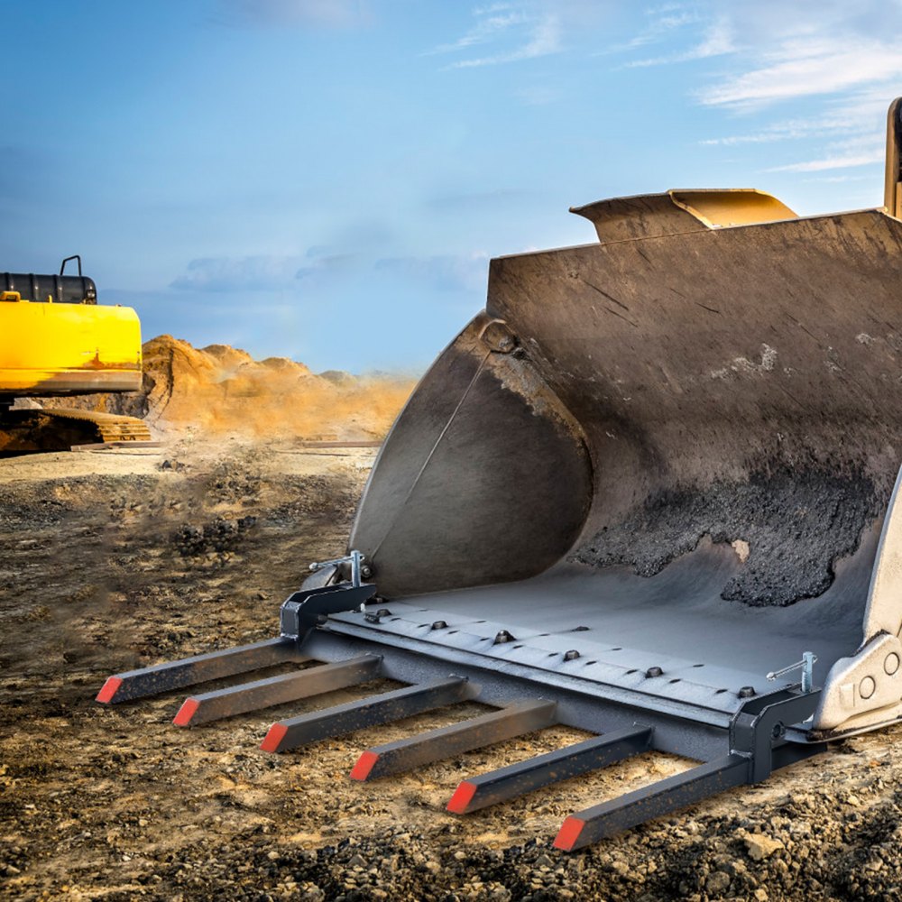Widły paletowe VEVOR na łyżce 60", udźwig 2000 kg, urządzenie zaciskowe do wideł paletowych, osprzęt do zbierania opadłych gałęzi, gruzu lub odpadów ogrodowych