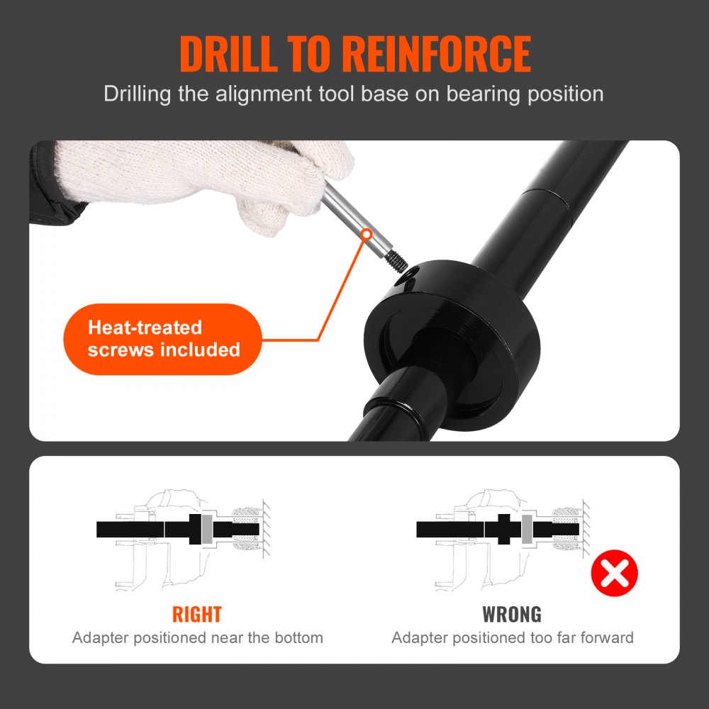 Zestaw do ustawiania i montażu łożysk przegubu VEVOR, wytrzymały zestaw narzędzi do ustawiania silników, pasuje do Mercruiser Alpha, Alpha 1, MR, Bravo, OMC, Cobra i Volvo