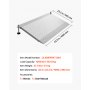 Rampa progowa VEVOR 1080x590 mm, 453,6 kg, wytrzymała, regulowana wysokość, żelazna, antypoślizgowa, stabilna rampa dla wózków inwalidzkich, skuterów, progów drzwi, krawężników i schodów