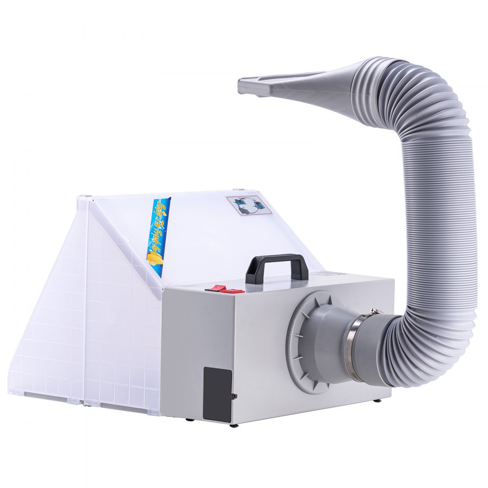 Kabina lakiernicza VEVOR Airbrush, zestaw kabiny lakierniczej 4 m³/min, z oświetleniem LED, wentylatorem wyciągowym i wężem przedłużającym wyciąg, do malowania modeli, sztuki, rzemiosła, modeli tortów