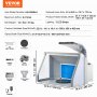 VEVOR Airbrush Spray Booth, Dual-Fans Portable Hobby Airbrush Paint Spray Booth Kit with LED Lights and Exhaust Extension Hose, Airbrush Paint Booth for Painting Models, Arts, Crafts, Cakes