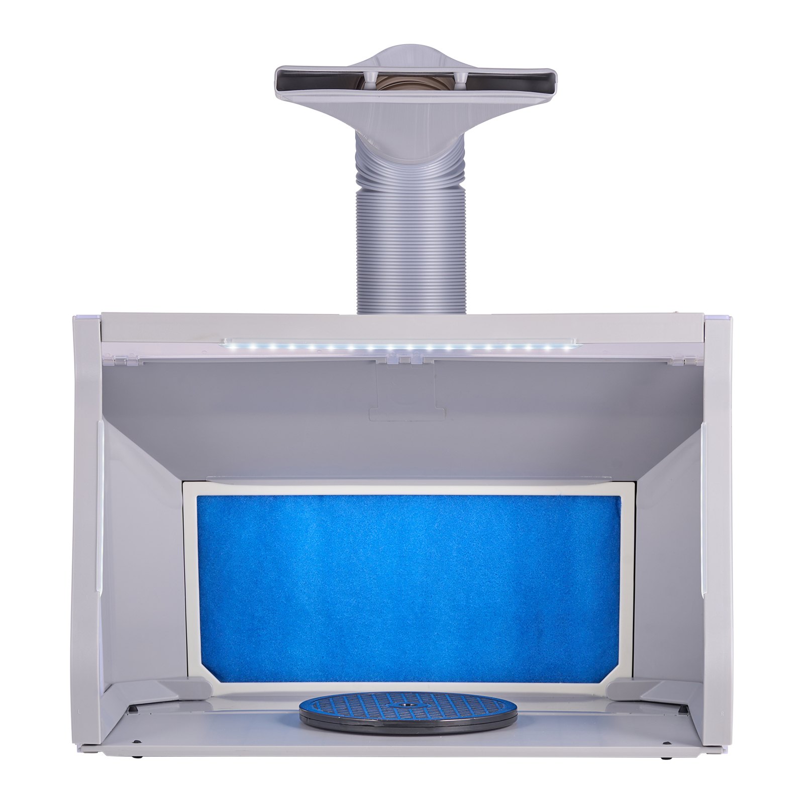 VEVOR Airbrush Spray Booth, Dual-Fans Portable Hobby Airbrush Paint Spray Booth Kit with LED Lights and Exhaust Extension Hose, Airbrush Paint Booth for Painting Models, Arts, Crafts, Cakes