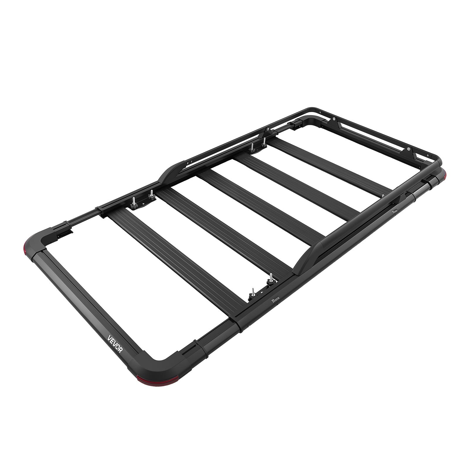 VEVOR Kosz dachowy 1626 x 990 x 115 mm Kosz dachowy z przedłużeniem, ładowność do 90,72 kg, odporny na warunki atmosferyczne kosz dachowy wykonany ze stopu aluminium, kosz transportowy na dach, odpowiedni do SUV-ów, pick-upów i ciężarówek