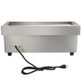 VEVOR 1600 W Electric Griddle Plate 40 x 300 x 10 mm, Stainless Steel + Iron Grill Plate 542 x 430 x 220 mm with Brushes and Scoop, Commercial Electric Grill Plate Professional Plancha Grill