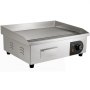 VEVOR 1600 W Electric Griddle Plate 40 x 300 x 10 mm, Stainless Steel + Iron Grill Plate 542 x 430 x 220 mm with Brushes and Scoop, Commercial Electric Grill Plate Professional Plancha Grill