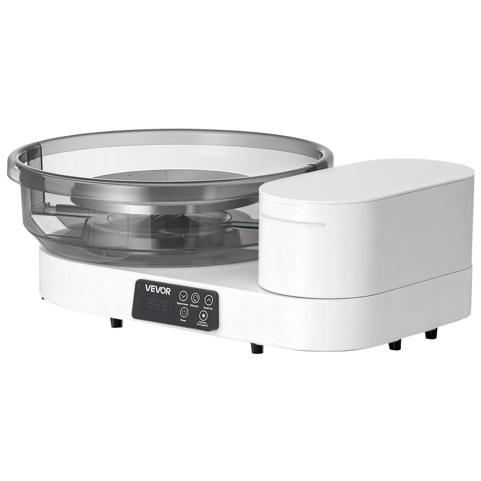 Koło garncarskie elektryczne VEVOR 450 W, talerz obrotowy 28 cm / 36 cm, maszyna garncarska z pedałem nożnym i regulowaną prędkością 30-300 obr./min oraz aluminiową obudową, do samodzielnego tworzenia glinianych modeli