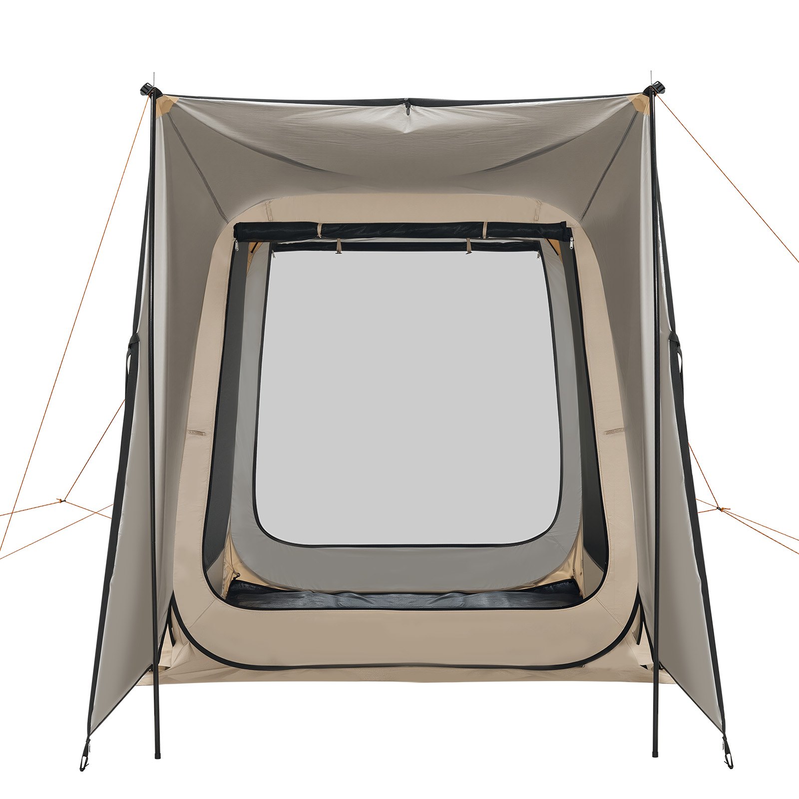 VEVOR Screen House Tent, 1825 x 1825 x 2200 mm, 4-6 Person Pop Up SUV Tailgate Tent, Portable Screened in Canopy with Carry Bag, Netting Sides, for Car Camping, Garden, Outdoor Activities, Beige