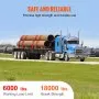 Pasy do wciągarki VEVOR, 4" x 30 stóp, udźwig 6000 funtów, wytrzymałość na zrywanie 18000 funtów, pasy do samochodów ciężarowych z płaskim hakiem, kontrola obciążenia dla przyczep, gospodarstw rolnych, ratownictwa, osłon drzew, czerwony (10 szt.)