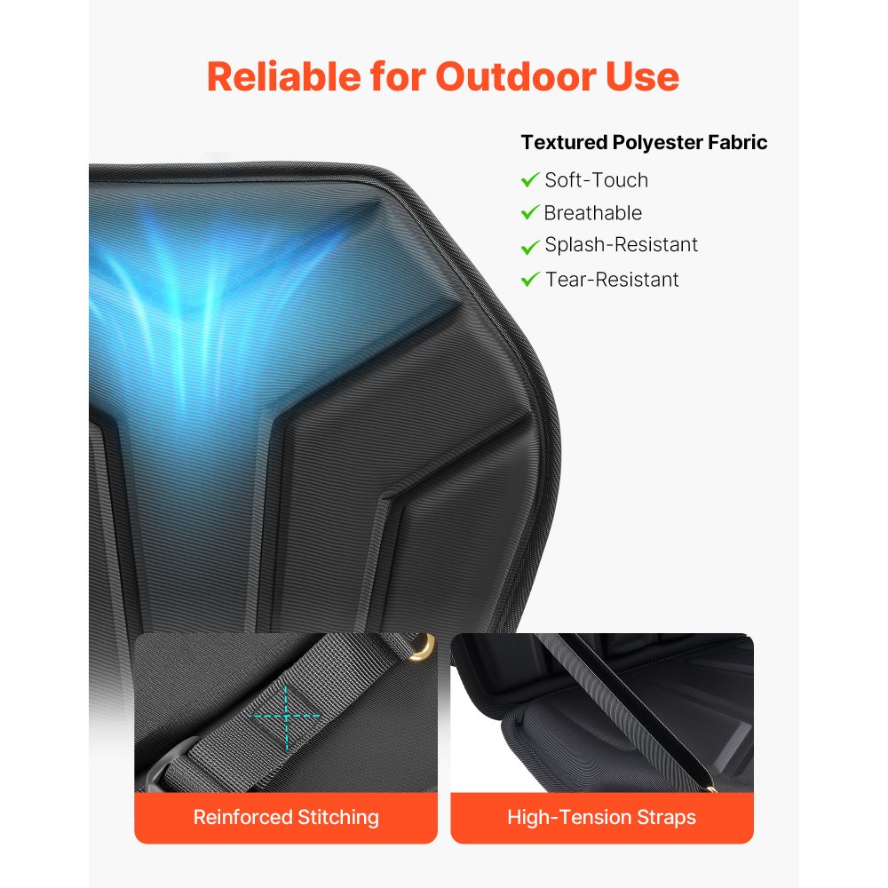 VEVOR 1 x Siedzisko kajakowe o grubości 31 mm, wyściełane siedzisko do deski SUP, siedzisko łodzi z oparciem i torbą do przechowywania, regulowanymi paskami i sześciokątną poduszką na siedzisko do łodzi SUP, kajaka, łodzi wędkarskiej