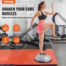 Piłka do ćwiczeń VEVOR Piłka fitness Piłka sportowa Piłka do jogi 584 mm z połową szarości