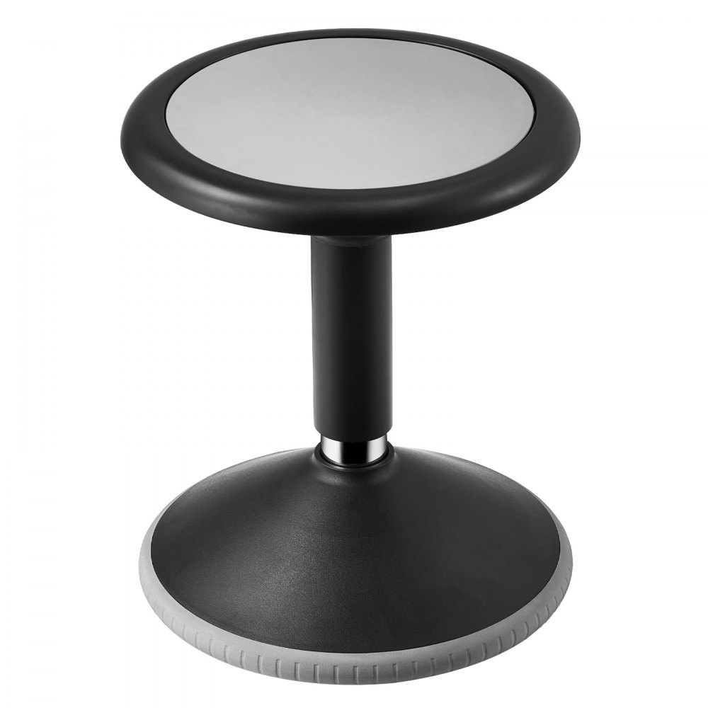 VEVOR Aktywny stołek Wobble Stojak stojący, regulowana wysokość (40-55 cm), elastyczne siedzisko Wobble Stołek wykonany z PVC+ABS, siedzisko Wobble Stołek Wobble Idealny do szkół, biur i domów, nośność 48 kg, kolor czarny