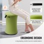 VEVOR Aktywny stołek Wobble Stool Mini, regulowany na wysokość (490-635 mm), stołek biurowy wykonany z żelaza i gąbki, udźwig 120 kg, idealny do szkół, biur i domów, kąt nachylenia 20°, kolor zielony