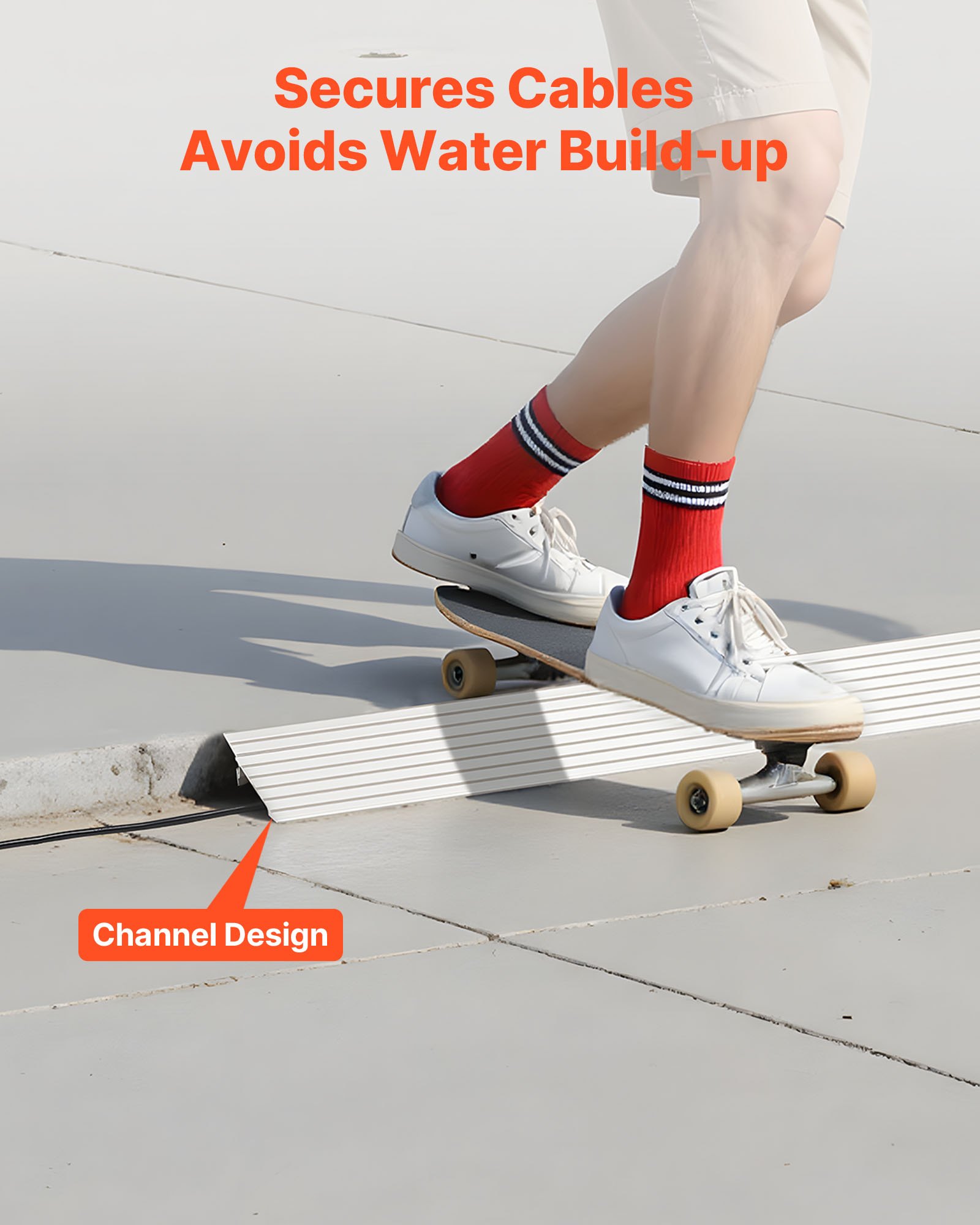 VEVOR Door Threshold Ramp, 26 mm Rise, Aluminum Alloy Threshold Ramp Rated 363 kg Load Capacity, Handicap Ramps for Home Steps for Wheelchair, Scooters, Power Chairs, Walkers, Bicycle, Tricycle