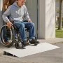 VEVOR Door Threshold Ramp, 59 mm Rise, Aluminum Alloy Threshold Ramp Rated 363 kg Load Capacity, Handicap Ramps for Home Steps for Wheelchair, Scooters, Power Chairs, Walkers, Bicycle, Tricycle