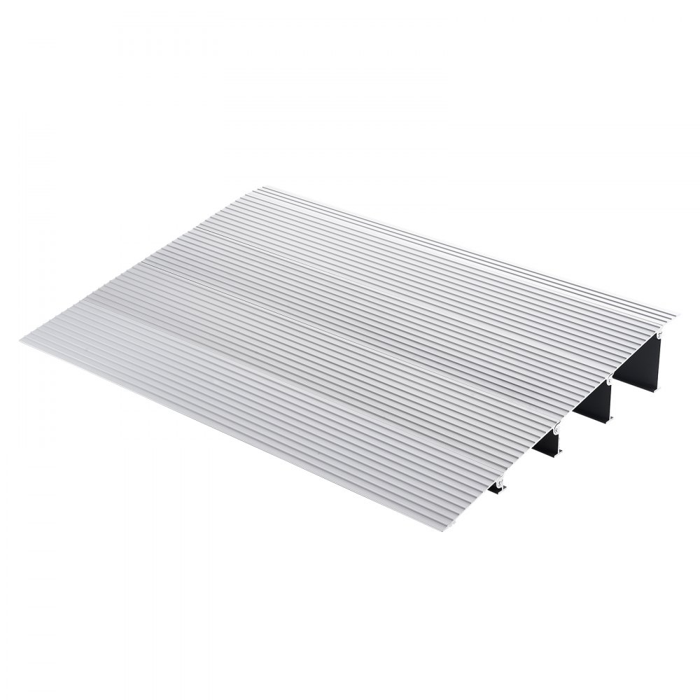 Rampa progowa VEVOR 56,3 x 86,4 x 10,2 cm Rampa dla wózków inwalidzkich o nośności 362,8 kg Rampa krawężnikowa ze stopu aluminium Modułowa konstrukcja Rampa progowa Rampa aluminiowa antypoślizgowa