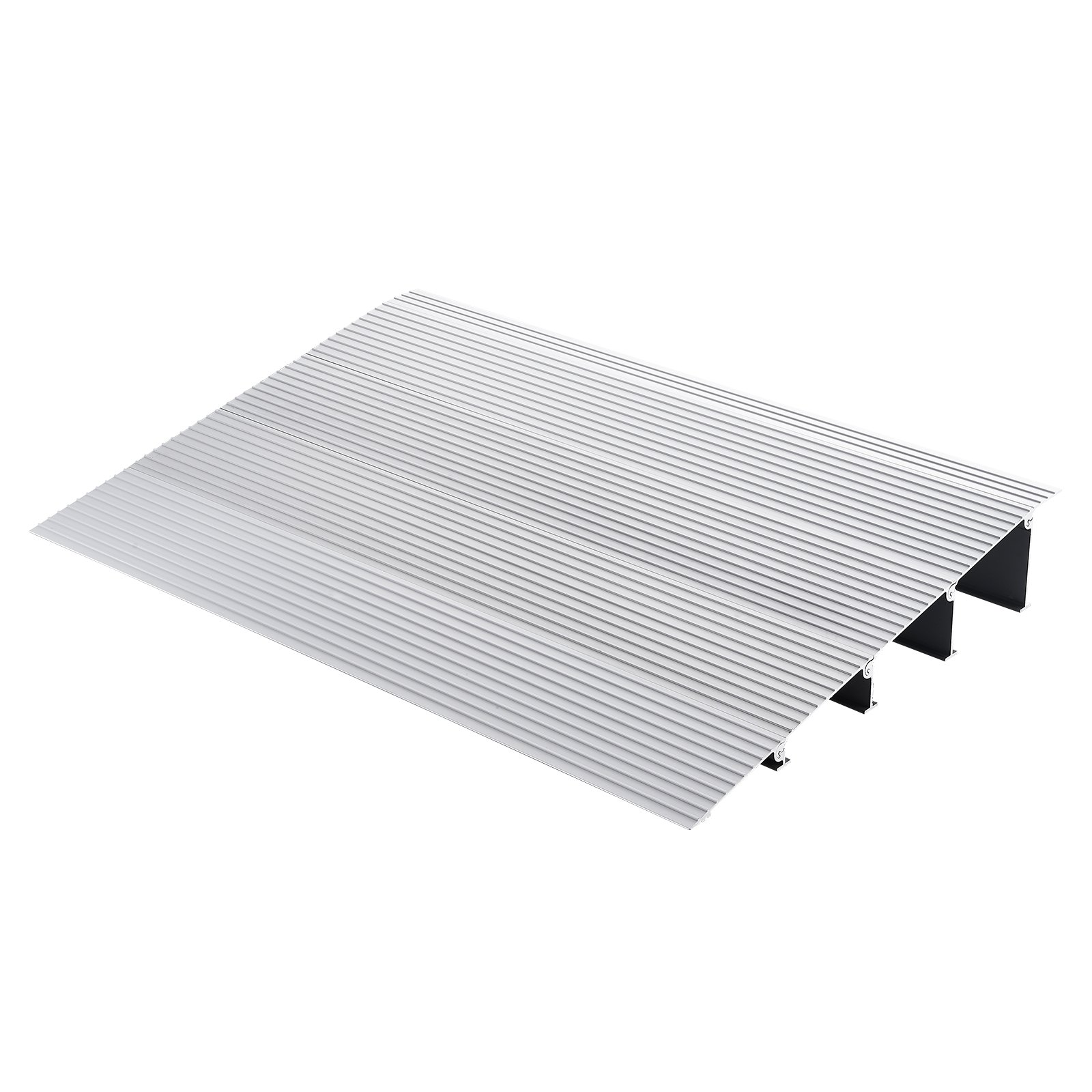 Rampa progowa VEVOR 56,3 x 86,4 x 10,2 cm Rampa dla wózków inwalidzkich o nośności 362,8 kg Rampa krawężnikowa ze stopu aluminium Modułowa konstrukcja Rampa progowa Rampa aluminiowa antypoślizgowa