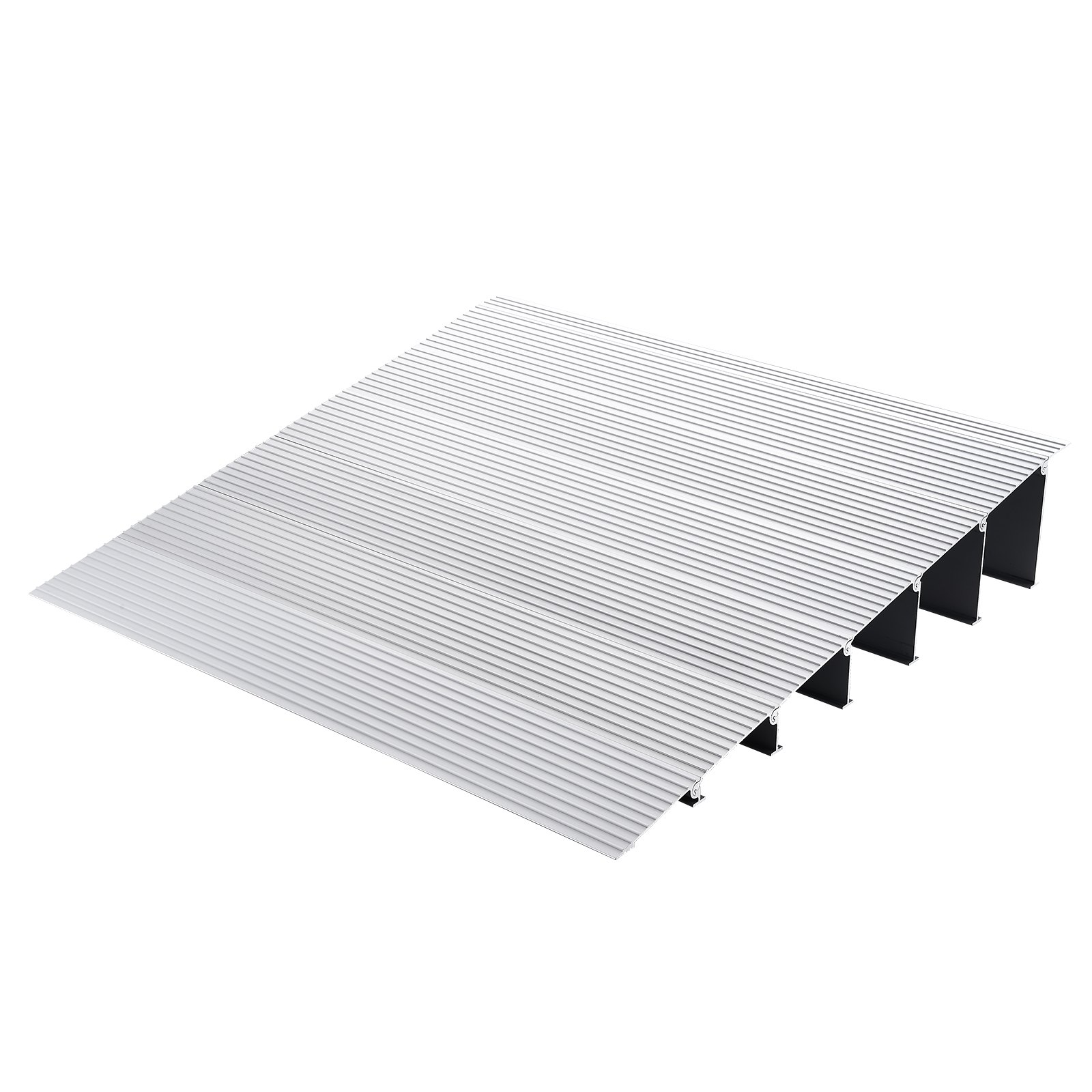 Rampa progowa VEVOR 69 x 86,4 x 15,2 cm Rampa dla wózków inwalidzkich o nośności 362,8 kg Rampa krawężnikowa ze stopu aluminium Modułowa konstrukcja Rampa progowa Rampa aluminiowa antypoślizgowa