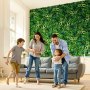 VEVOR Artificial Plant Wall, 8 pieces, 500x500x50 mm, 3D combination of green boxwood panels, green decoration and ivy fence covering, privacy screen backdrop, hedge protection for the garden