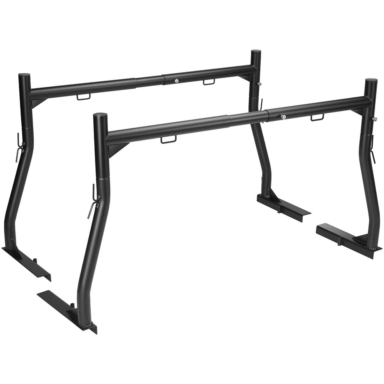 VEVOR Bagażnik drabinowy na samochód ciężarowy, rozsuwany o długości 1170–1803 mm, udźwig 363 kg, stalowy bagażnik drabinowy na samochód ciężarowy ze śrubami typu J bez wiercenia, bagażnik na deskę surfingową itp.