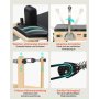 VEVOR Pilates Reformer Wooden Training Device for Home Gym Use, Pilates Bed with Dual Resistance – Spring & Cord, Equipment with Seat Box, up to 181.44 kg