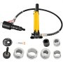 VEVOR Hydrauliczny rozprężacz do rur wydechowych, rozmiar 1-5/8"-4-1/4", 10T, ręczny hydrauliczny rozprężacz do rur z 4 matrycami i 2 skrzyniami do przechowywania rur miedzianych i aluminiowych w warsztacie samochodowym