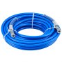 VEVOR Airless Paint Spray Hose Set, 15.24 m 3600 psi High Pressure Fiber Hose with 20.32 cm Extension Pole, including 517 Tip and Tip Protector, 6.35 mm Swivel Joint for Homes, Buildings