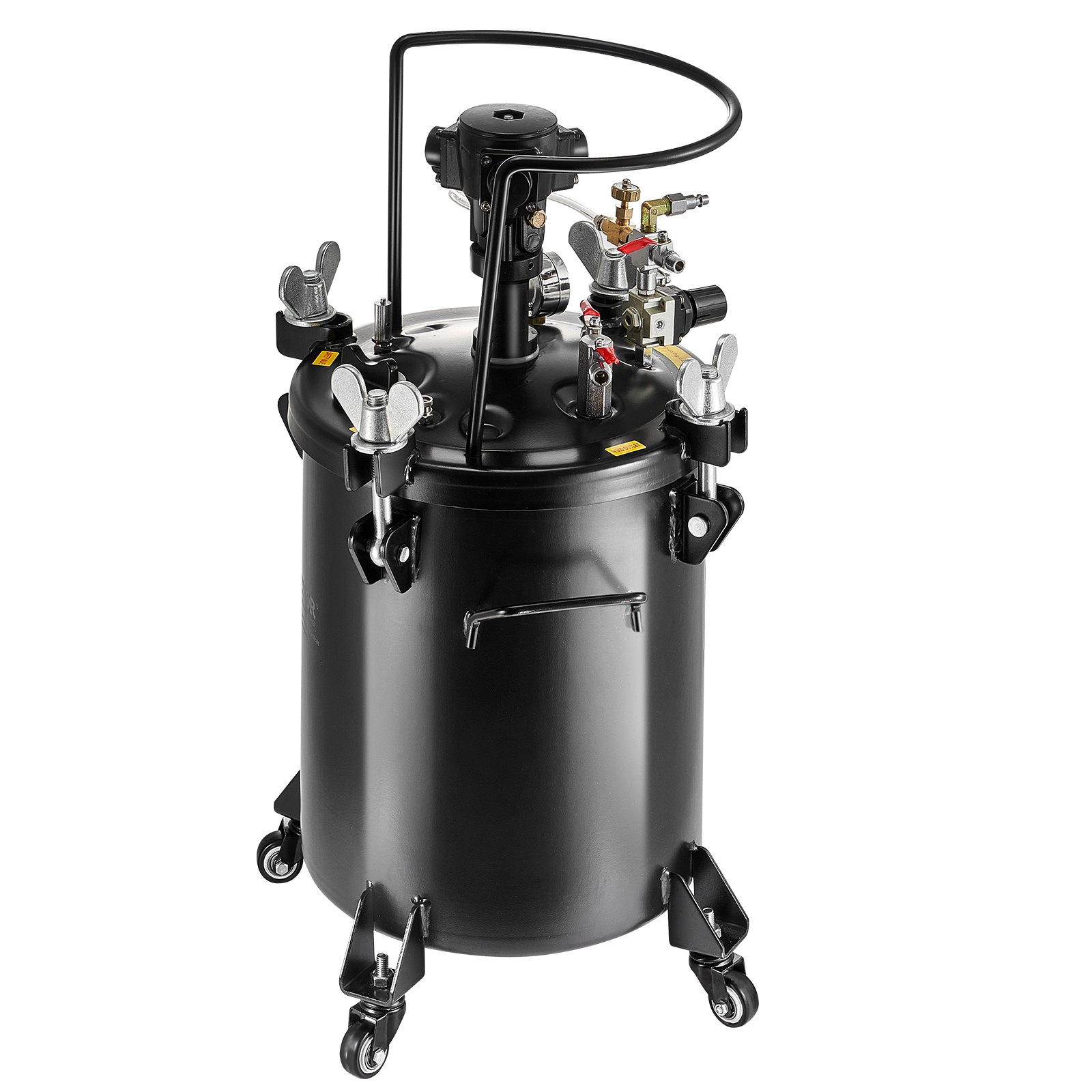 Zbiornik ciśnieniowy VEVOR do farby w sprayu, 30 l, w pełni automatyczny zbiornik ciśnieniowy z funkcją mieszania, ciśnienie regulowane 70 psi, pojemnik na farbę w zbiorniku ciśnieniowym z pistoletem natryskowym i wężami, do malowania