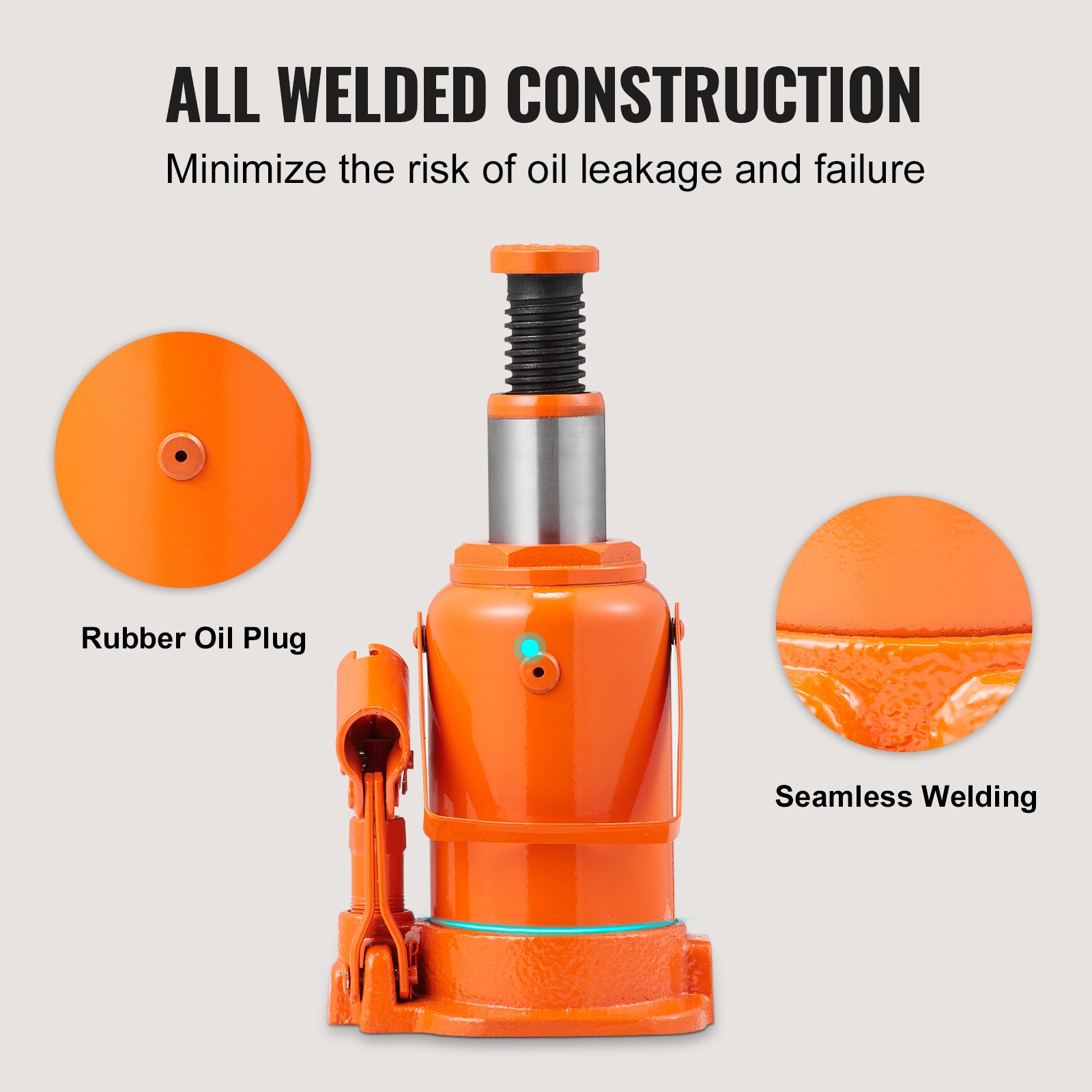 VEVOR 12 t Podnośnik hydrauliczny do samochodów SUV 190-355 mm Kompaktowy podnośnik Przenośny siłownik hydrauliczny Podnośnik hydrauliczny pomarańczowy Podnośnik butelkowy