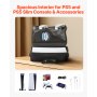 VEVOR Torba podróżna do PS5, torba podróżna do PlayStation 5 i PS5 Slim, wodoodporny nylon, miękka wyściółka i wyściełane przegrody dla dodatkowej ochrony, pojemna konstrukcja, 415 x 115 x 315 mm