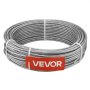 VEVOR 4.76 mm Wire Rope Kit, 61 m Length, 304 Stainless Steel Wire Cable, 7.1 kN Breaking Strength, 7 x 7 Strands Construction, Steel Cable for Deck Railing System, Garden Trellis, String Lights