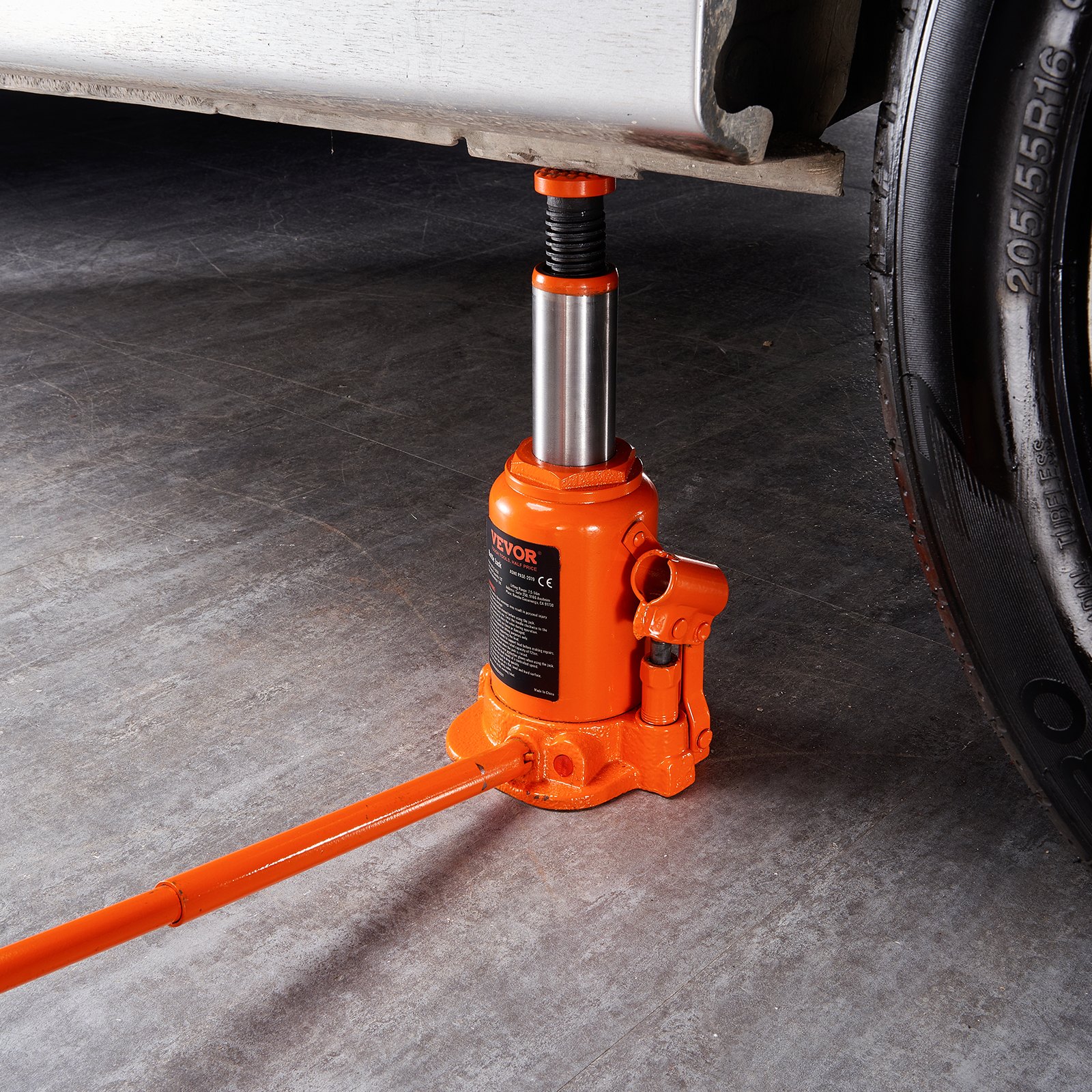 VEVOR 20t Bottle Jack, Hydraulic Jack for Cars and SUVs, 240-450mm, Compact Jack, Support Jack, Portable Hydraulic Cylinder, Orange Hydraulic Jack