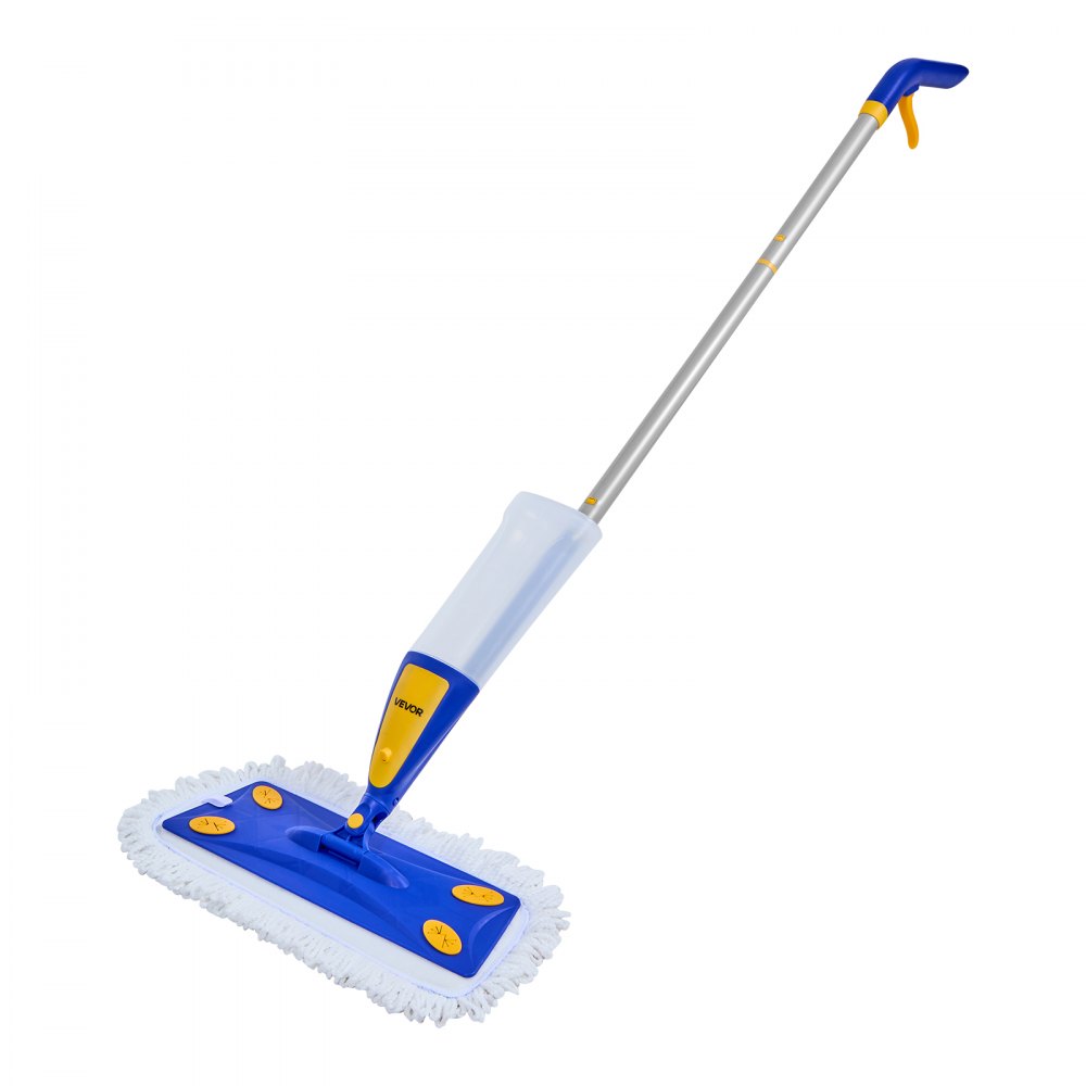 Mop ze spryskiwaczem VEVOR z 3 wielokrotnego użytku, zmywalnymi wkładami, mop ze spryskiwaczem z napełnianym zbiornikiem na wodę o pojemności 800 ml i funkcją spryskiwania do czyszczenia podłóg z płytek, podłóg winylowych i podłóg drewnianych