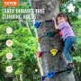 Zestaw wspinaczkowy VEVOR Ninja Tree Climbing Set, 12 uchwytów do wspinaczki po drzewach i 6 pasów zapadkowych, duże skały wspinaczkowe dla dzieci i dorosłych, różne kolory i kształty, do treningu przeszkód Ninja Warrior na świeżym powietrzu