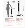 Wentylator kolumnowy VEVOR 50 W, 985 mm, 3 prędkości, 3 tryby, timer 7,5 godz., maks. 4,2 m/s, wentylator oscylacyjny 50° z pilotem, cichy wentylator kolumnowy do sypialni, biały