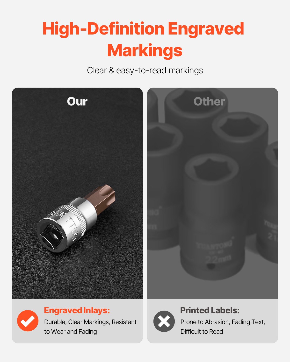 Zestaw wierteł nasadowych Torx VEVOR, 34 sztuki, solidne, gwiazdowe i odporne na manipulację T6-T70, stal stopowa S2 i stal chromowo-wanadowa, napędy 1/4, 3/8 i 1/2 cala, z etui, do użytku ręcznego
