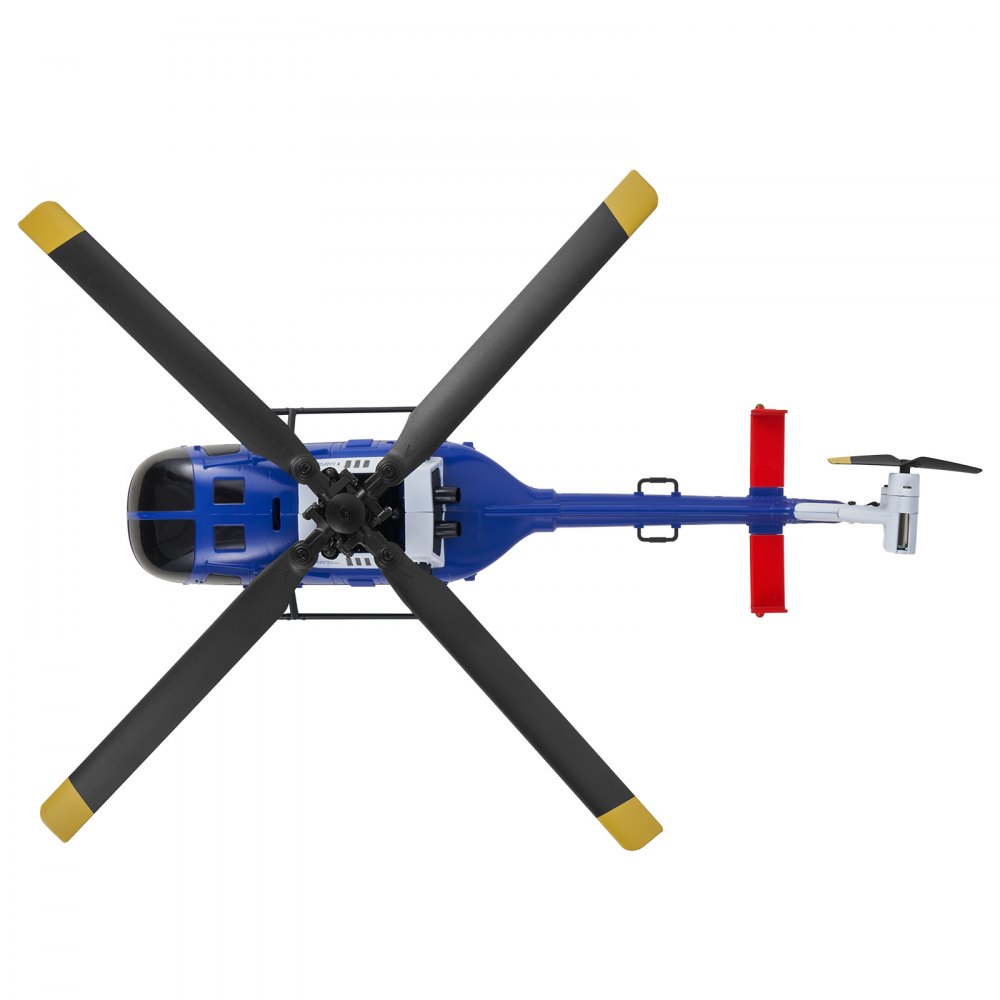 Helikopter zdalnie sterowany VEVOR, 2,4 GHz, z pojedynczym śmigłem i 6-osiowym żyroskopem, 4-kanałowy samolot RC dla początkujących, oświetlenie LED i start/lądowanie jednym przyciskiem, dla dzieci w wieku od 8 lat
