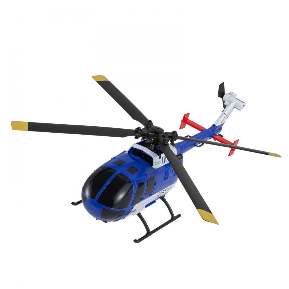Helikopter zdalnie sterowany VEVOR, 2,4 GHz, z pojedynczym śmigłem i 6-osiowym żyroskopem, 4-kanałowy samolot RC dla początkujących, oświetlenie LED i start/lądowanie jednym przyciskiem, dla dzieci w wieku od 8 lat