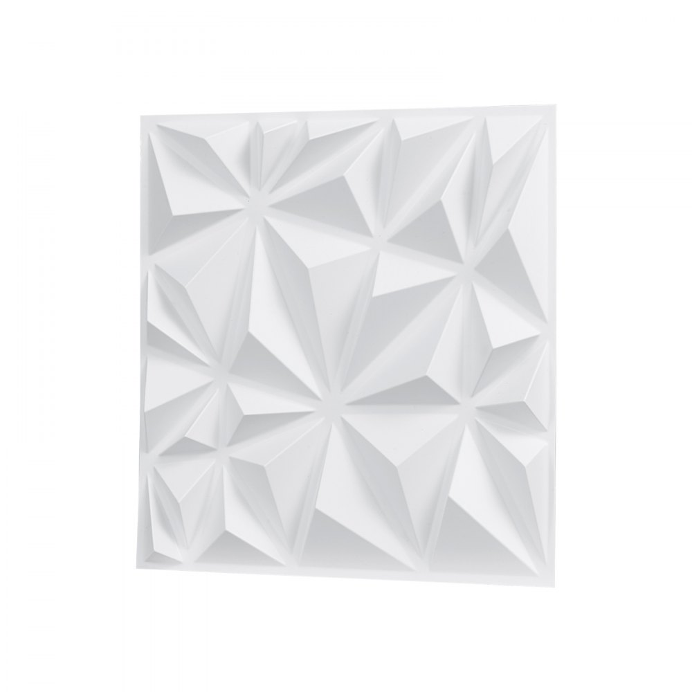 Zestaw 33 paneli ściennych VEVOR 3D, 30x30 cm, nowoczesna minimalistyczna okładzina ścienna z PVC, powierzchnia 2,97 m², dekoracja ścienna, aranżacja wnętrz na sufit, do sypialni, salonu i pokoju zabaw, matowa biel