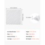 VEVOR 3D wall panels, set of 12, 50x50 cm PVC - Modern minimalist wall covering, 2.97m² coverage, interior design for bedrooms, living rooms and playrooms, matte white