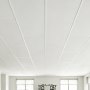 VEVOR 10 szt. Panele sufitowe, Płyty sufitowe, Płyta piankowa PVC 605 x 1210 mm, Białe, Minimalistyczny design, Odporne na uderzenia, Ognioodporne, Możliwość cięcia, Do sufitów podwieszanych, Nowoczesna dekoracja wnętrz do domu i biura
