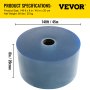 Kurtyna paskowa VEVOR PVC niebieska przezroczysta kurtyna zewnętrzna 200mmx2mmx45m