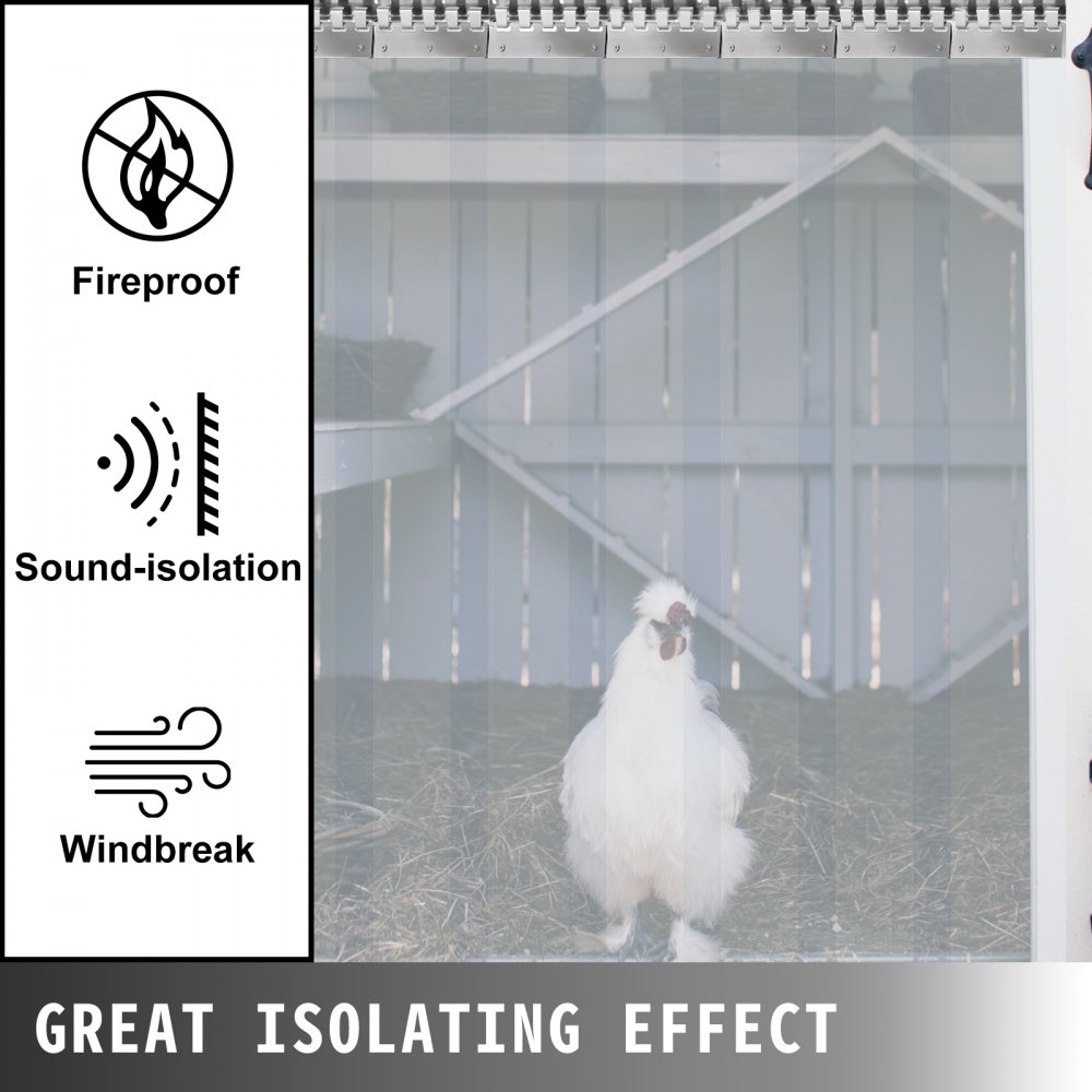 VEVOR Kurtyna paskowa PVC Żaluzja pionowa 3 mx 2,75 m Kurtyna bramy 19 pasów