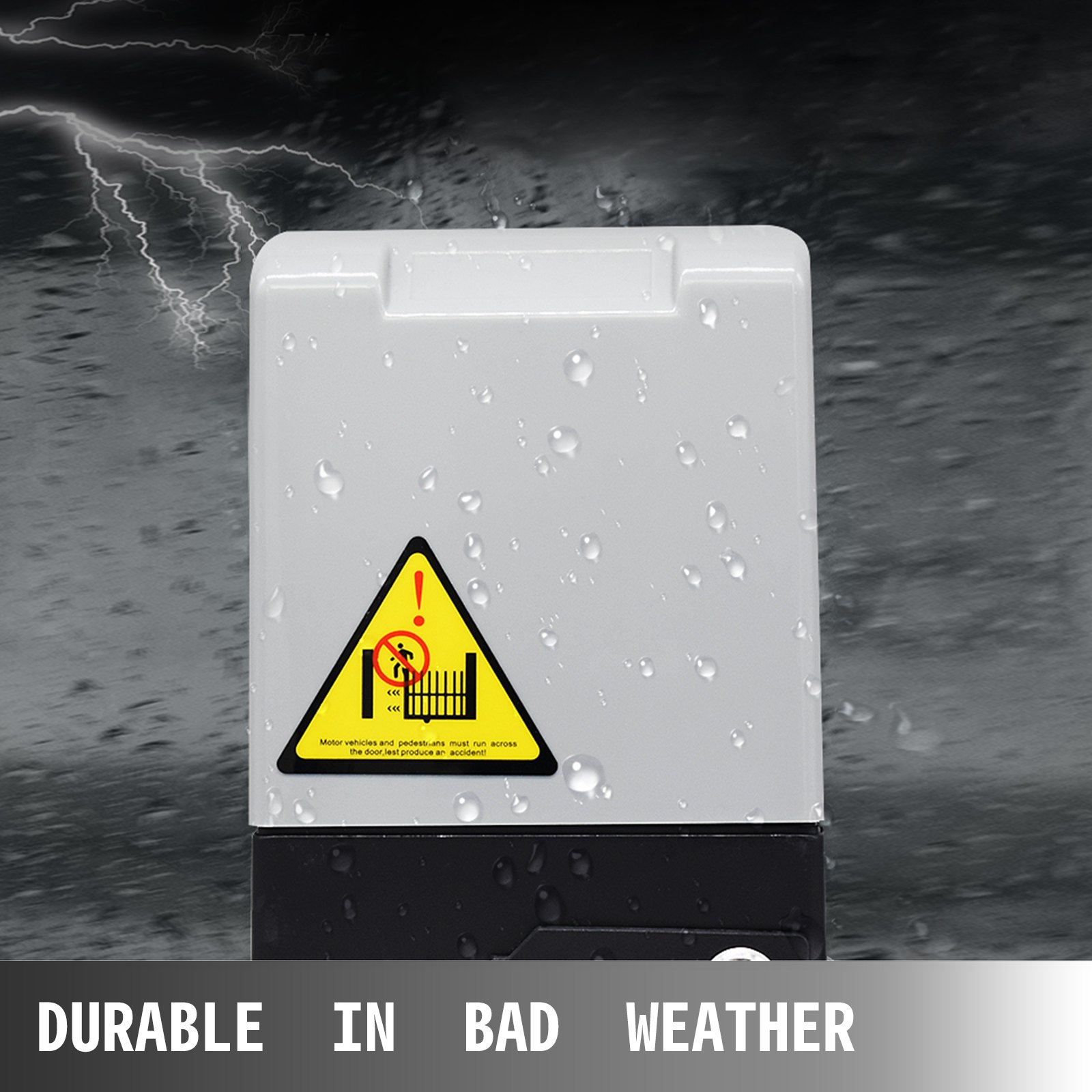 VEVOR Automatyczny Otwieracz Bramy 1300lbs, Z Fotokomórką Bezpieczeństwa Na Podczerwień Z 2 Pilotami Przesuwny Mechanizm Otwierania Bramy Prędkość Ruchu 39 Stóp Na Min