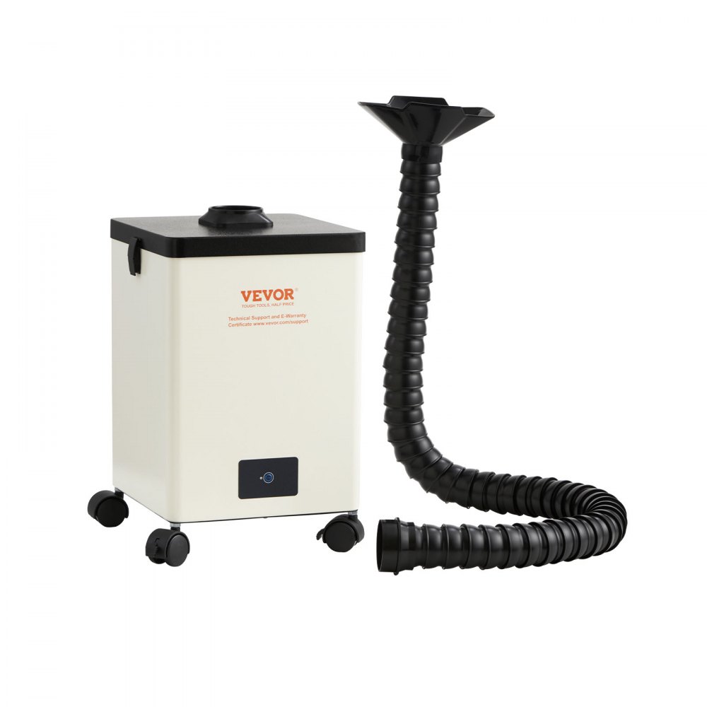 VEVOR Odciąg oparów lutowniczych 150 W Odciąg oparów spawalniczych 332 m³/h Miniaturowy pochłaniacz oparów lutowniczych 5800 obr./min Odciąg oparów lutowniczych z filtrem 3-stopniowym do prac spawalniczych na stacjach lutowniczych