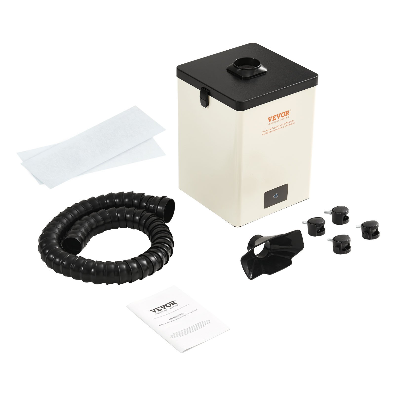 VEVOR Odciąg oparów lutowniczych 150 W Odciąg oparów spawalniczych 332 m³/h Miniaturowy pochłaniacz oparów lutowniczych 5800 obr./min Odciąg oparów lutowniczych z filtrem 3-stopniowym do prac spawalniczych na stacjach lutowniczych