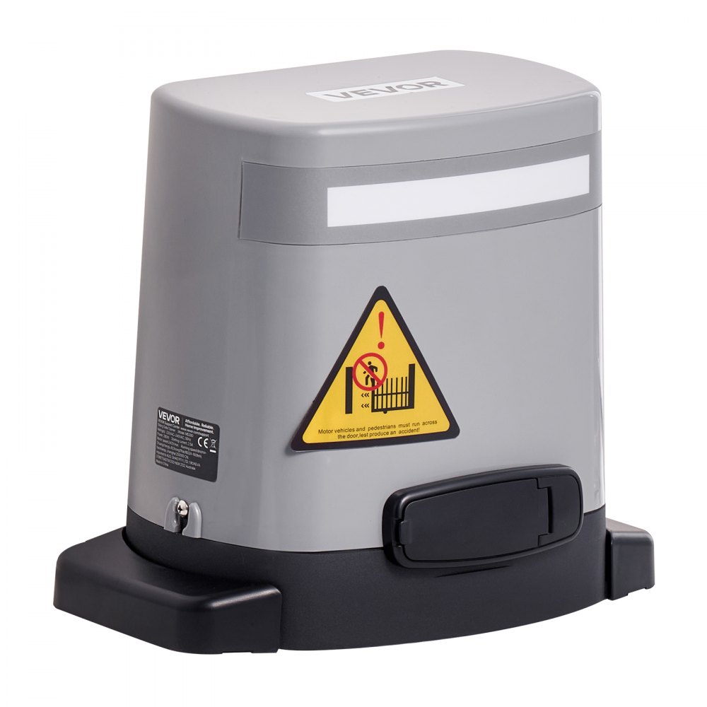 Napęd do bram przesuwnych VEVOR, napęd solarny 280 W do bram o szerokości do 20 m i udźwigu do 800 kg, silnik do rolet z czujnikiem podczerwieni i 2 pilotami, system otwierania bram wjazdowych