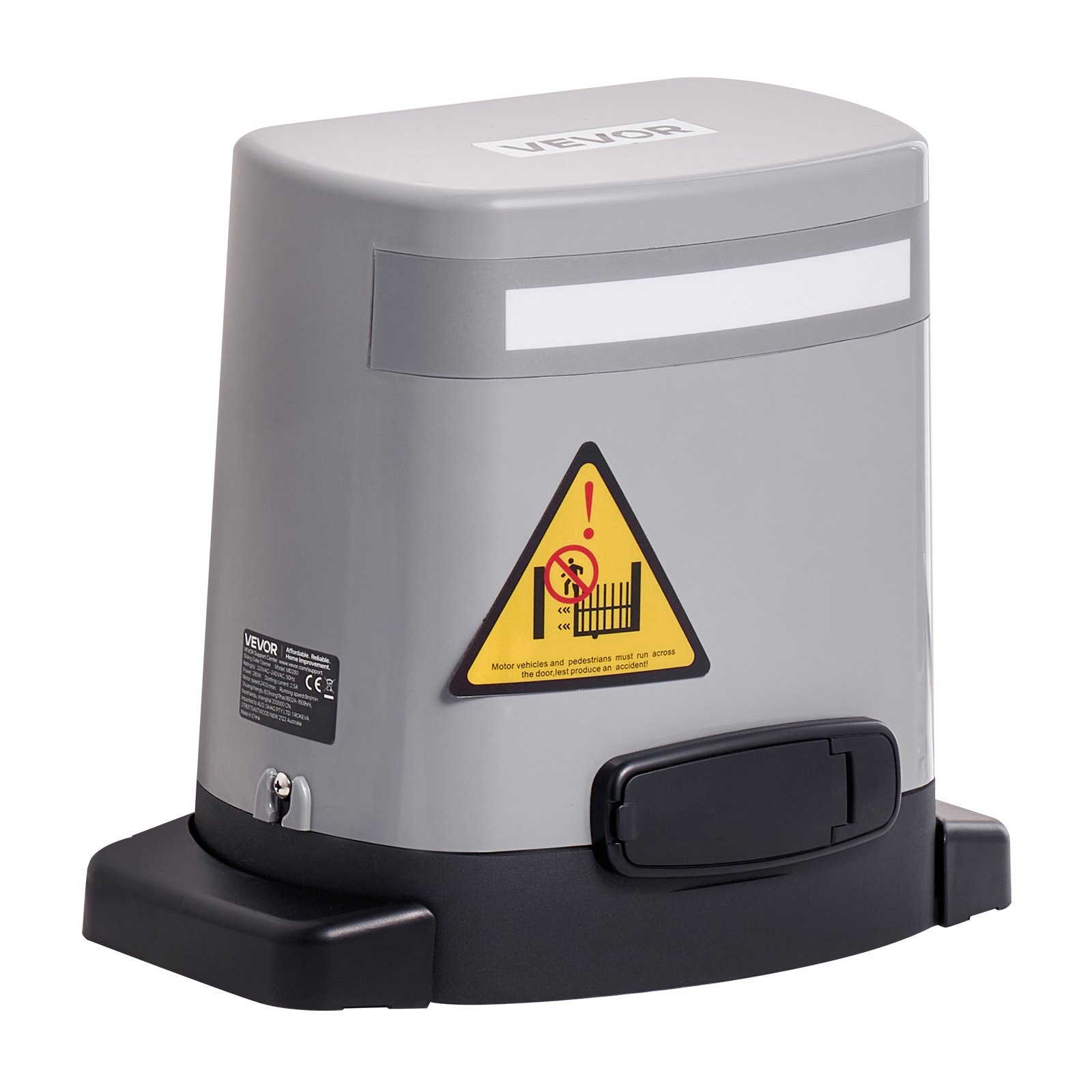 Napęd do bram przesuwnych VEVOR, napęd solarny 280 W do bram o szerokości do 20 m i udźwigu do 800 kg, silnik do rolet z czujnikiem podczerwieni i 2 pilotami, system otwierania bram wjazdowych