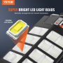 Słoneczna lampa uliczna VEVOR 800 W, zewnętrzne lampy LED o mocy 1400 lm z pilotem RF, wodoodporna lampa z czujnikiem ruchu zasilana energią słoneczną IP66 do domu w ogrodzie